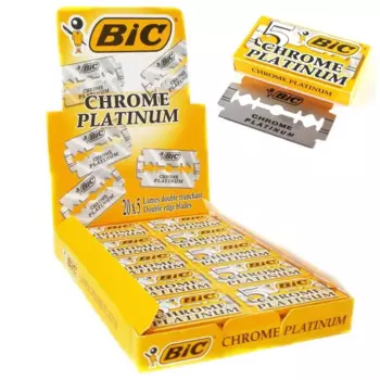 Лезвия для бритья для чудесной гладкой кожи BIC chrome platinum с двойным краем, 50, 100, 200 шт.