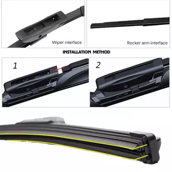 Лезвия очистителей лобового стекла автомобиля Универсальная мягкая двухслойная резиновая Безрамная фоторамка лобовое стекло
