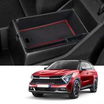 LFOTPP Автомобильный центральный подлокотник ящик для хранения для Kia Sportage NQ5 2022 2023 2024 Центральный контейнер управления Авто Интерьер Kia Sportage NQ5 Аксессуары 2023