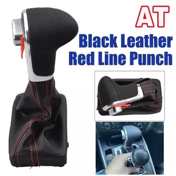 LHD автомобильная искусственная кожа хромированная ручка переключения передач для Audi A3 8P A4 B8 A5 Q5 A6 C6 авто автоматический