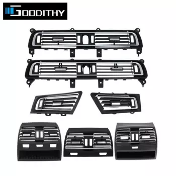 LHD хромированная передняя центральная левая правая задняя свежая вентиляционная решетка кондиционера переменного тока, накладка на выходное панель для BMW 7 серии F01 F02 730 735