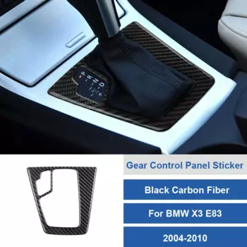 LHD для BMW X3, E83, 2004, 2005, 2006, 2007, 2008, 2009, 2010, панель переключения передач из углеродного волокна, искусственные интерьерные автомобильные аксессуары