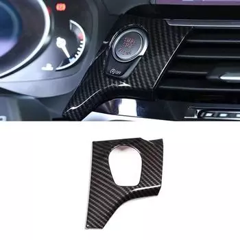 LHD для BMW X3 G01 X4 G02 2018 2019 2020 2021, ABS, текстура из углеродного волокна, кнопка переключения двигателя, рамка, накладка