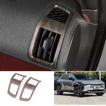 LHD для Toyota BZ4X EA10 2022 2023 2024, интерьер, персиковое дерево, дверной подлокотник, переключатель подъема окна, крышка переключения передач, вентиляционное отверстие, накладка