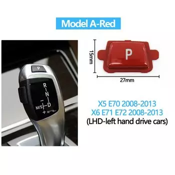 LHD RHD автомобильный рычаг переключения передач авто P крышка кнопки парковки для BMW X5 X6 E70 E71 E72 F15 F16 2008 2009 2010 2011 2012 2013-2014
