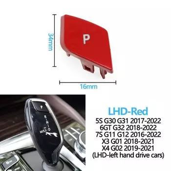 LHD RHD Автомобильный рычаг переключения передач, автоматическая парковка, кнопка P, крышка для BMW 5 6GT 7 X3 X4 серии G30 G31 G32 G11 G12 G01 G02