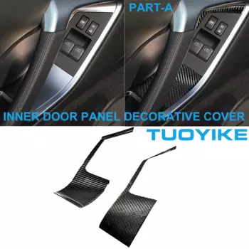 LHD RHD укладки Реальные углеродного волокна внутренняя дверная Панель декоративная накладка Стикеры для Nissan GTR GT-R R35 2008-2016