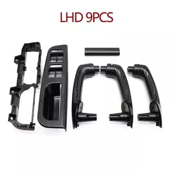 LHD салон автомобиля передняя задняя левая правая дверная ручка из углеродного волокна для VW Bora Golf 4 MK4 Jetta 1999-2004