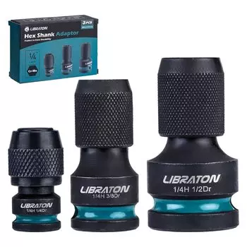 LIBRATON, 3 шт., Переходники для ударного ключа