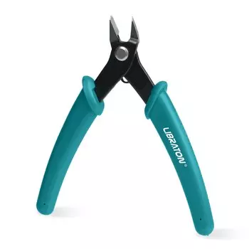 LIBRATON Прецизионные Плоскогубцы С Микро-вырезами, Изогнутый Нос, Углеродистая Сталь