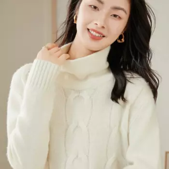 Лидер продаж 100%, осенне-зимний свитер из чистого кашемира, водолазка, Женский высококачественный мягкий женский свободный утепленный вязаный джемпер, Осень-зима