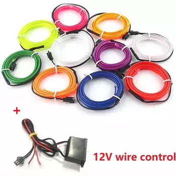 1 м/2 м/3 м/5 м, внутреннее освещение автомобиля, светодиодная лента, украшение, гирлянда, трос, трубка, гибкий неоновый свет, USB-накопитель для сигар