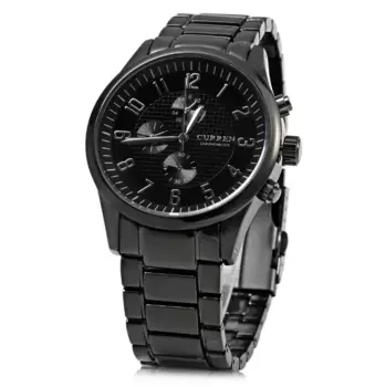 Лидер продаж 2024, новые мужские кварцевые часы, водонепроницаемые деловые мужские часы со стальной полосой