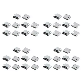 Лидер продаж, 40 шт., запасные части, тип B, разъем Micro-USB, гнездовой разъем