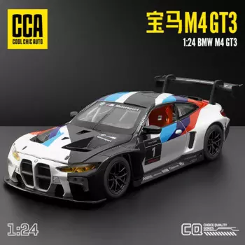 Лидер продаж, модель автомобиля из сплава 1:24 BMW M6/M4 GT, гоночный автомобиль, подарок на день рождения ребенка, Коллекция игрушечных орнаментов