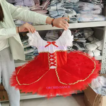 Лидер продаж, модный уникальный дизайн, детская одежда для девочек, женщин и взрослых, красные балетные костюмы-пачки с