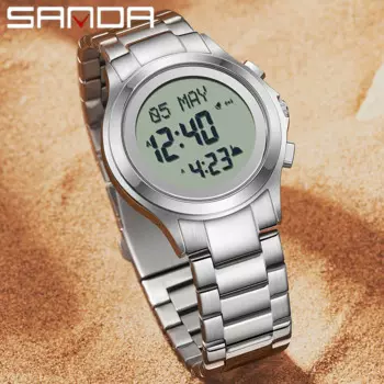 Лидер продаж, мужские электронные часы SANDA Ближнего Востока, модные многофункциональные часы с индикатором направления, арабские часы
