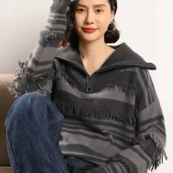 Лидер продаж, новинка осень-зима 2023, 100% кашемировый свитер, женский модный утепленный пуловер, женский свободный вязаный джемпер большого размера