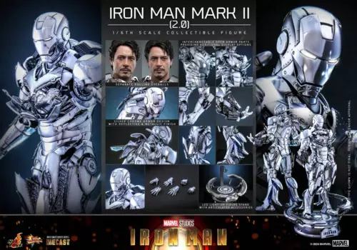 Лидер продаж, Оригинальные фигурки фигурок Ht 1/6 Iron Man Mk2 2,0 из сплава с покрытием, литые экшн-фигурки Mms733d59, коллекционное украшение, подарок