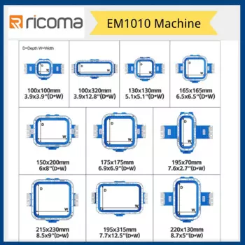 Лидер продаж Ricoma EM1010 вышивальная машина магнитные пяльцы для вышивания мощный обруч рамка для Ricoma EM1010