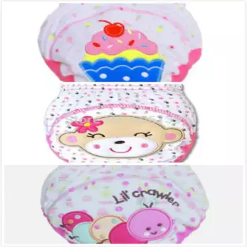 Лидер продаж, водонепроницаемые тренировочные штаны для маленьких девочек, нижнее белье для младенцев, трусики, нижнее белье для новорожденных, 3 шт./лот