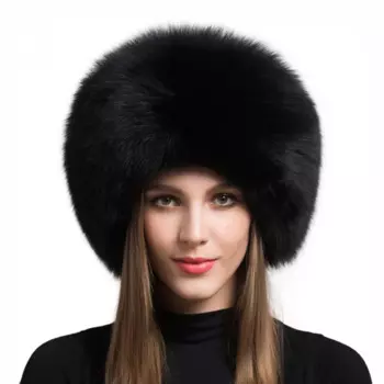 Лидер продаж, женская шапка из 100% натурального Лисьего меха, плотная меховая шапка, зимняя теплая шапка, женская модная шапка