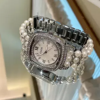 Лидер продаж, женские часы с браслетом из жемчуга и бриллиантов, женские часы с большим циферблатом, роскошные нишевые часы