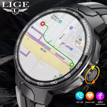 LIGE Смарт-часы для мужчин 1,55 дюйма HD Bluetooth Call Часы Мужские 100 + Спортивные фитнес-часы Монитор сердца 350 мАч Батарея Мужские умные часы