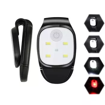 Ligghig LED фонарик с зажимом 4 режимов