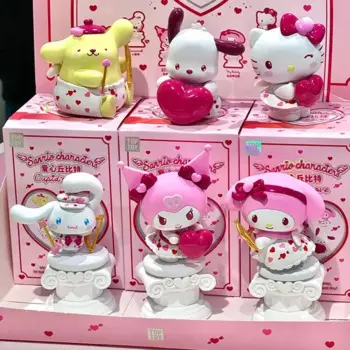 Лимитированная семейная кукла Sanrio на День святого Валентина, Серия Love Cupid, кукла с орнаментом Kurome, подарок на день Святого Валентина с сюрпризом, 520