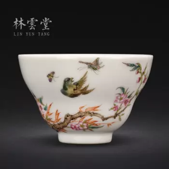 Lin Yuntang мастер чашка одна чашка кунг-фу чайные чашки Цзиндэчжэнь Высококачественная эмалированная чашка для порошка