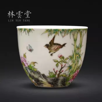 Lin Yuntang мастер чашка одна чашка кунг-фу чайные чашки Цзиндэчжэнь Высококачественная эмалированная чашка для порошка