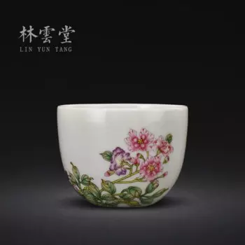 Lin Yuntang Ручная роспись Краска Миртл насекомое эмаль чашка Одиночная чашка Цзиндэчжэнь ручная работа керамическая фотография