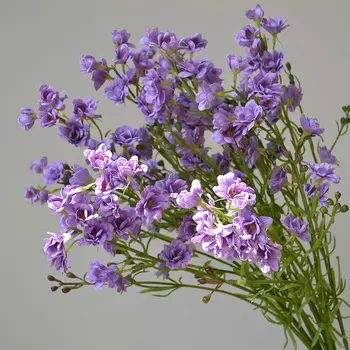 LINANUO Искусственные цветы фиолетовые 5 шт.