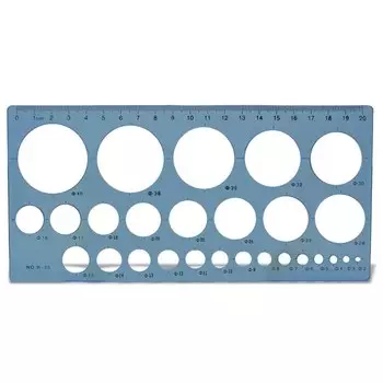 Линейка AliWuzn синяя пластиковая 20 см