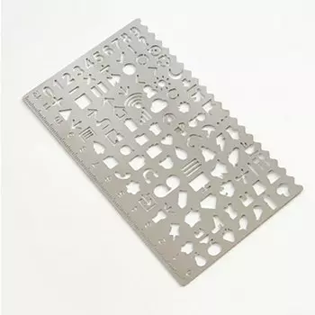 Линейка из нержавеющей стали DIY Шаблон для геометрического рисования Линейки с несколькими узорами Линейка в форме сердца и звезды Инструменты для дневника