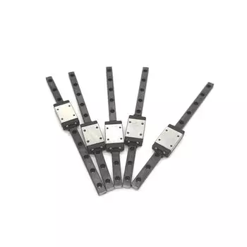 Линейная направляющая из черного оксида MGN9H с длинной каретой 440C SS. Длина 200-800 мм