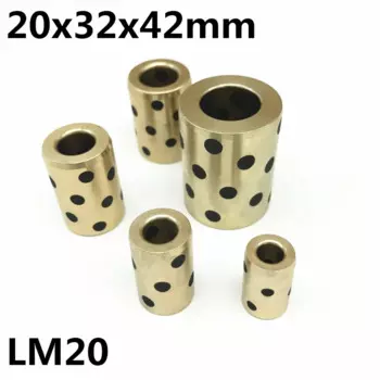 Линейный графитовый медный подшипник LM20UU LM20, 4 шт., 20x32x42 мм