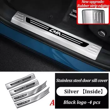 LINNUNU джили монжаро Накладка на порог автомобильной двери из нержавеющей стали защитная накладка педаль подходит для Geely KX11 Monjaro Manjaro 2021-2023 Защитная отделка