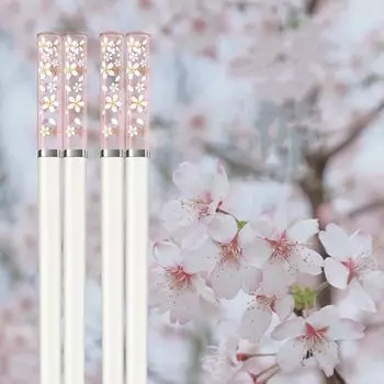 LINSBAYWU Антибактериальные палочки для еды из сплава Сакура