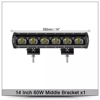 Линза 6D 8 "14" 20 "27" 33 "40" 46 "53 дюймов Однорядная светодиодная балка для внедорожников 4x4 4WD Atv УАЗ прожектор дальнего света