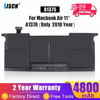 LISCN 35 Вт A1375 Аккумулятор для ноутбука Apple MacBook Air 11 дюймов A1370 (только 2010 год) MC505 MC506 MC505LL/A MC506J/A 020-6920-A 7,3 В