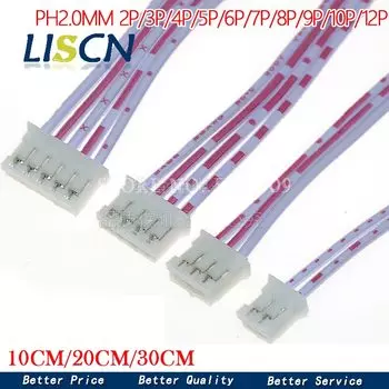 LISCN PH2.0 соединительный кабель 10/20/30 см 2.0 JST провод 2p-12p