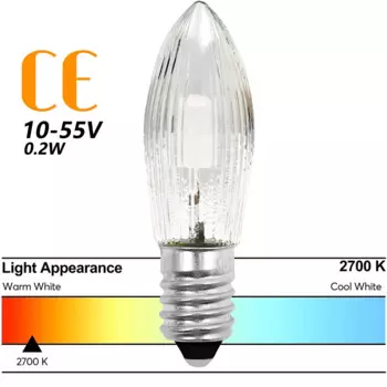 LISM теплые светодиодные лампочки E10 3 Вт