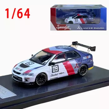 Литая модель гоночного автомобиля Mitsubishi Lancer EVO IX 9 поколения, масштаб 1/64, модель из сплава Mitsubishi Lancer, украшения для модели автомобиля