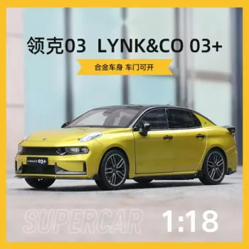 Литая в масштабе 1:18 Модель автомобиля LYNK & CO 03 Geely из сплава, коллекционная декоративная игрушка для мальчиков