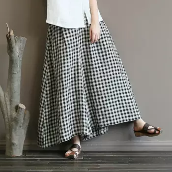 Литературные свободные универсальные льняные брюки с широкими штанинами, брюки-кюлоты с подшитыми штанинами, женские брюки больших размеров, 1860