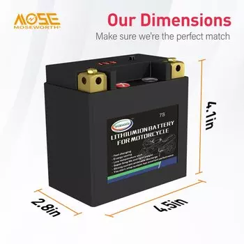 Литиевая батарея для мотоцикла, литий-железо-фосфатный стартовый аккумулятор CCA 260A, 12 В, 4 Ач, для ATV, UTV, скутера, мотокросса, 12 В