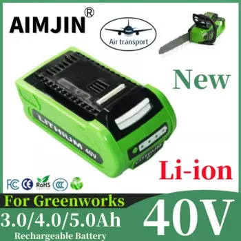 Литиевый аккумулятор для газонокосилки GreenWorks, 40 в, 10J, 3000/4000/5000 мАч, совместим с газонокосилкой GMAX 29462 29472 29282G-MAX