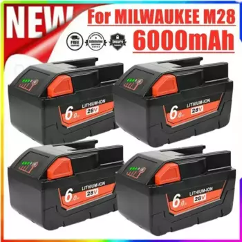 Литий-ионный аккумулятор 28 В, 6 Ач для MILWAUKEE M28 V28 M28BX M28B 48-59-2819 0730-20, электроинструмент 48-11-2830 Вт/светодиодный манометр